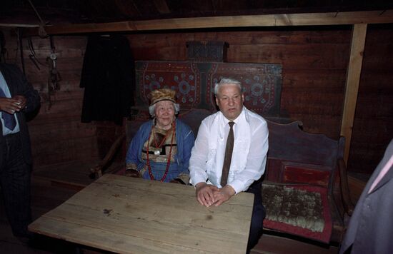Russian President Boris Yeltsin's visit to Buryatia