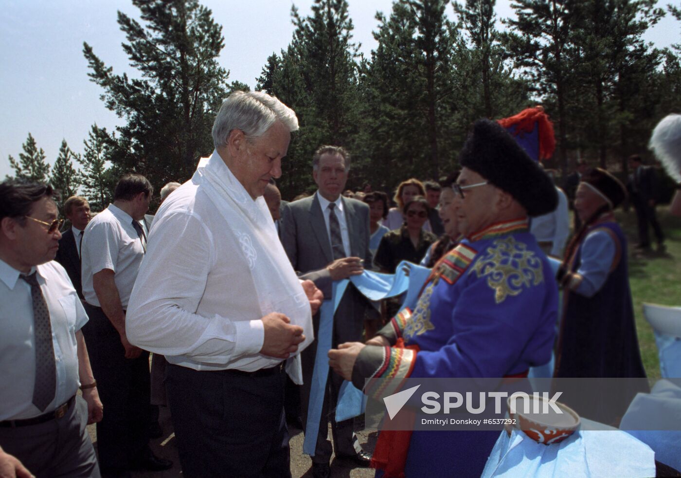 Russian President Boris Yeltsin's visit to Buryatia