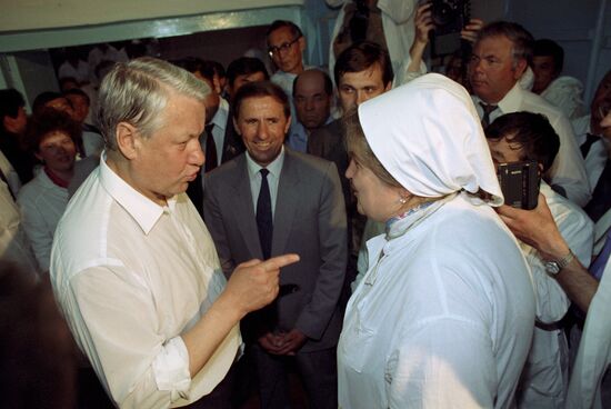 Russian President Boris Yeltsin's visit to Buryatia