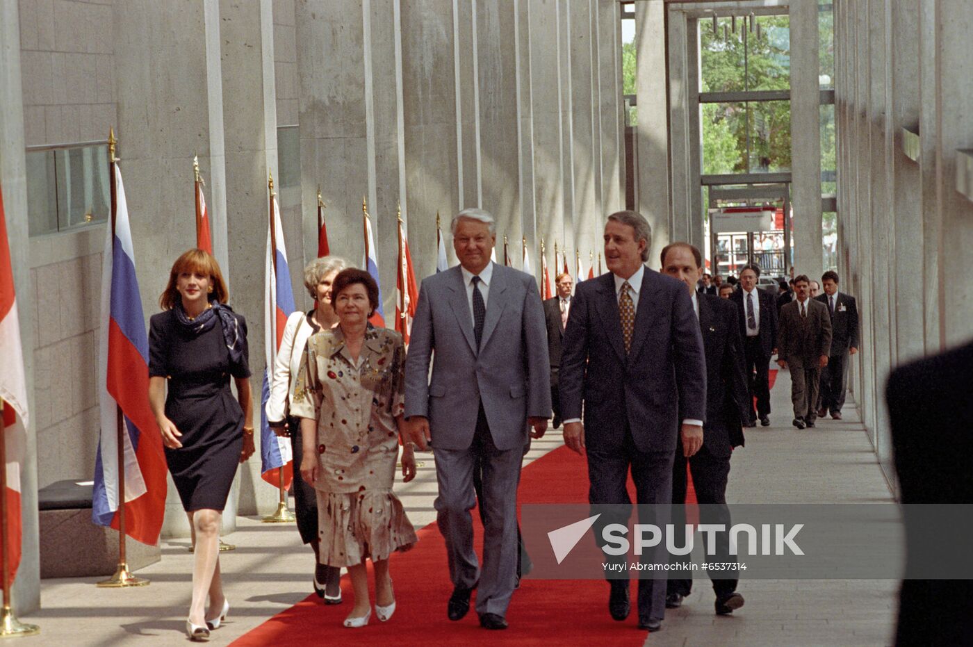 Russian President Boris Yeltsin's official visit to Canada
