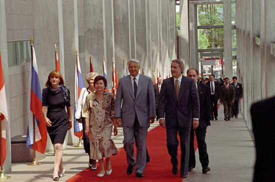 Russian President Boris Yeltsin's official visit to Canada