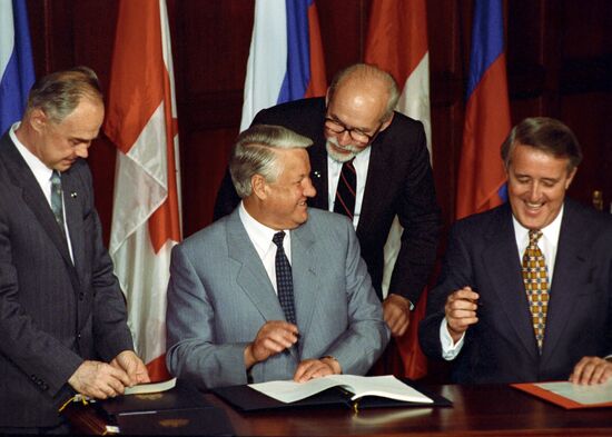 Russian President Boris Yeltsin's official visit to Canada