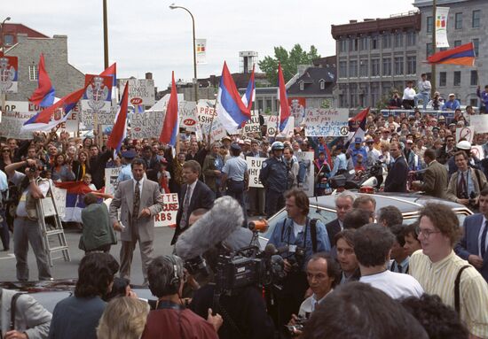 Russian President Boris Yeltsin's official visit to Canada