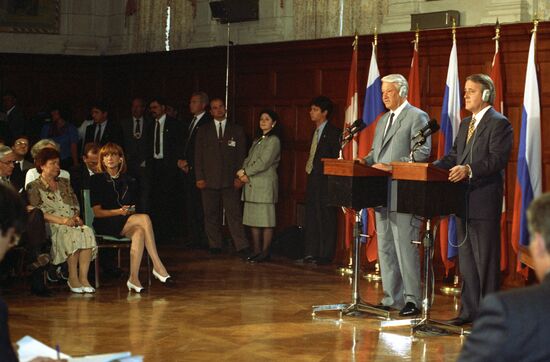 Russian President Boris Yeltsin's official visit to Canada