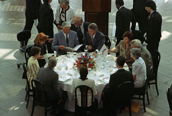 Russian President Boris Yeltsin's official visit to Canada