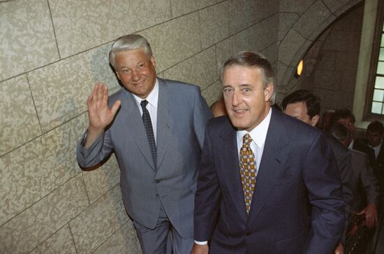 Russian President Boris Yeltsin's official visit to Canada