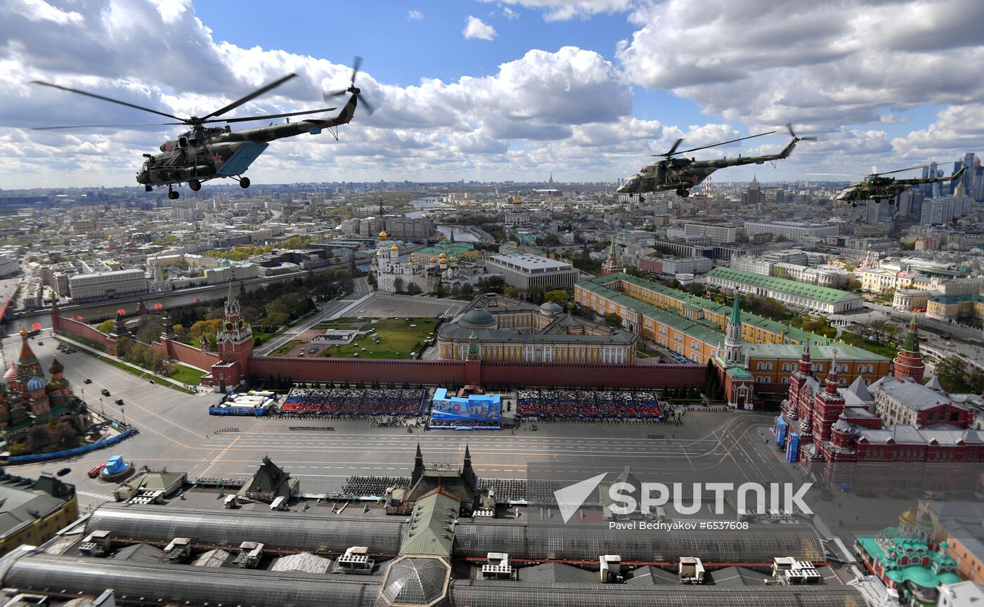 Russia Victory Day Parade Aerial Rehearsal