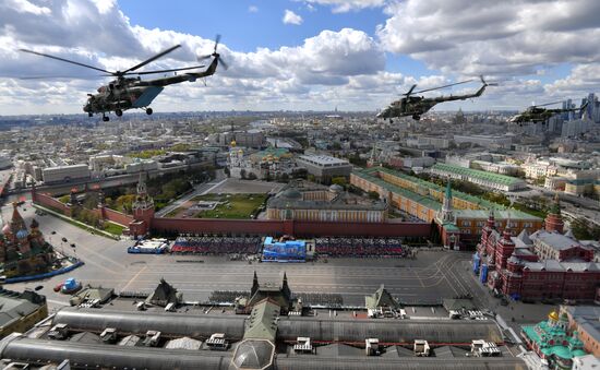 Russia Victory Day Parade Aerial Rehearsal