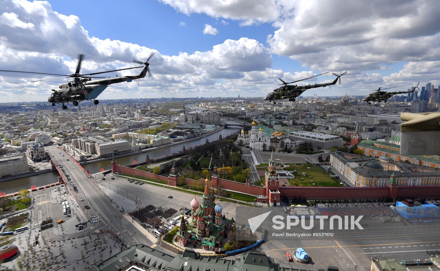 Russia Victory Day Parade Aerial Rehearsal
