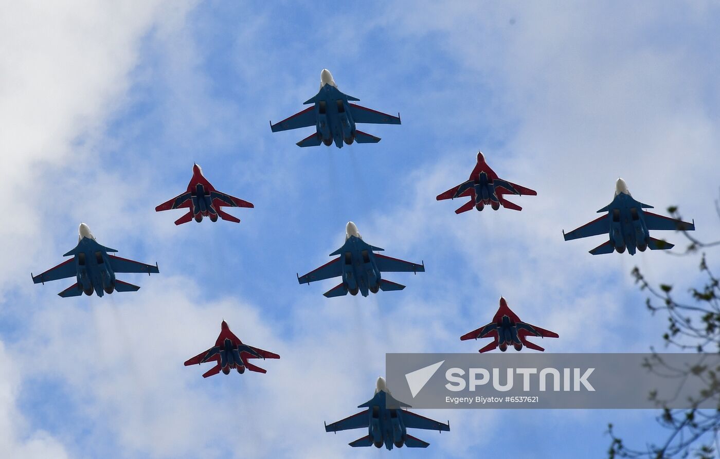 Russia Victory Day Parade Aerial Rehearsal