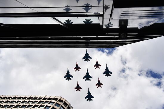 Russia Victory Day Parade Aerial Rehearsal