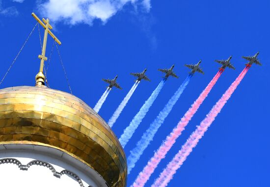 Russia Victory Day Parade Aerial Rehearsal