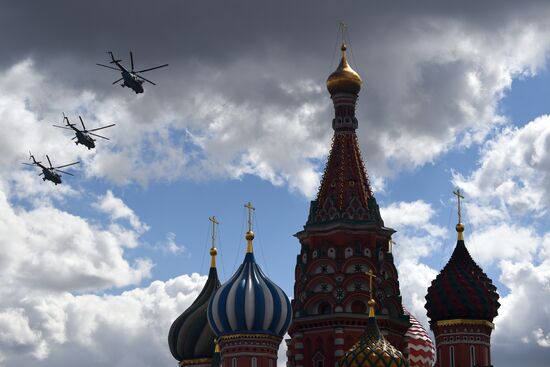Russia Victory Day Parade Aerial Rehearsal