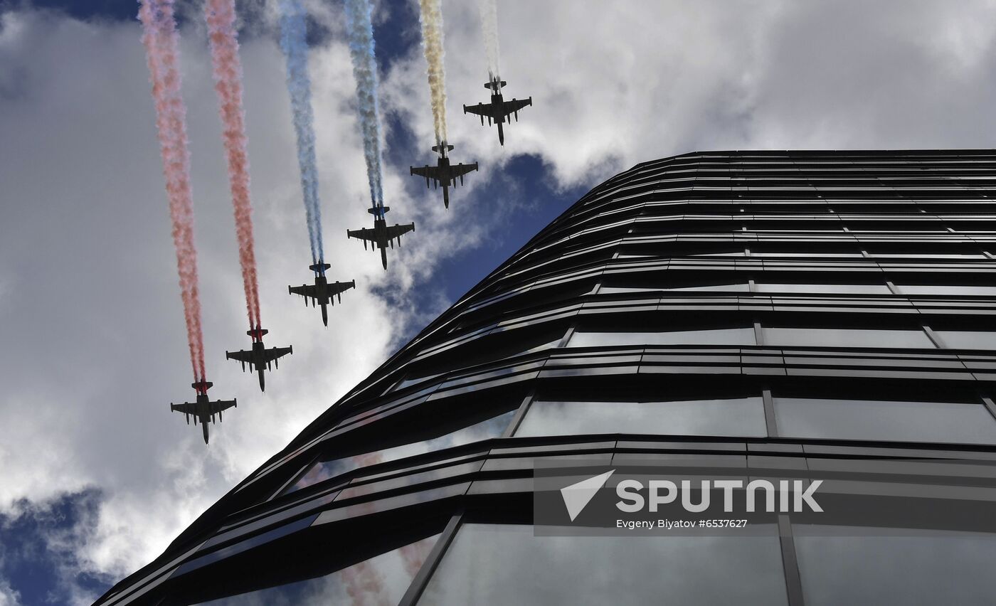 Russia Victory Day Parade Aerial Rehearsal