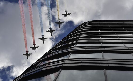 Russia Victory Day Parade Aerial Rehearsal