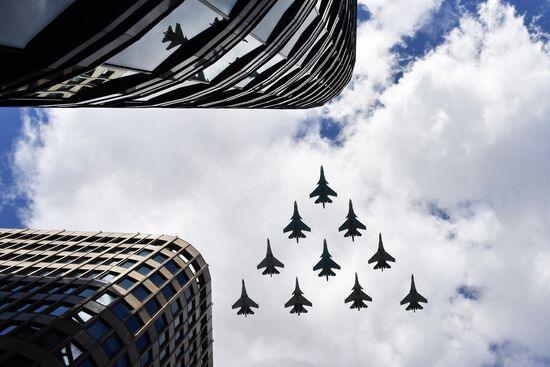 Russia Victory Day Parade Aerial Rehearsal