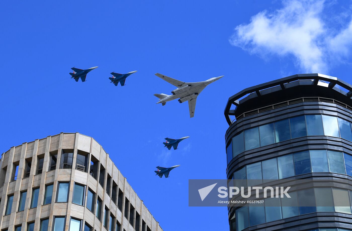Russia Victory Day Parade Aerial Rehearsal