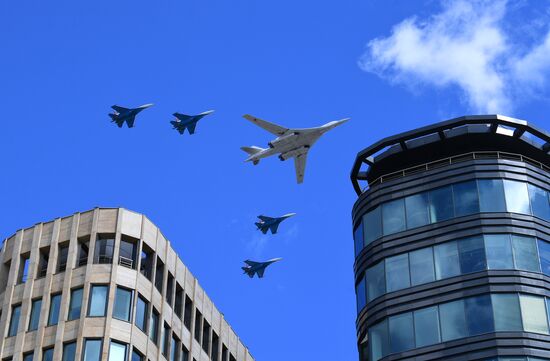 Russia Victory Day Parade Aerial Rehearsal