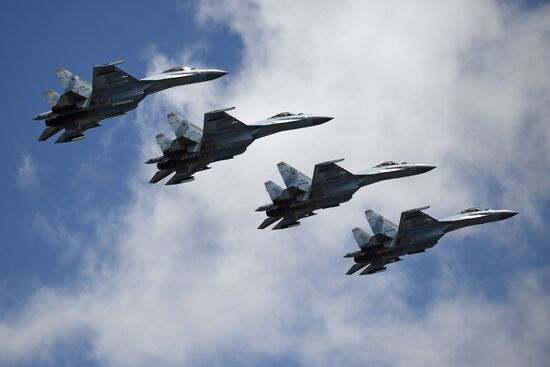 Russia Victory Day Parade Aerial Rehearsal