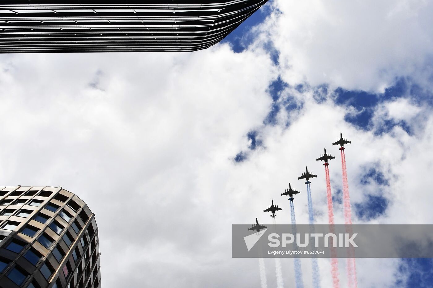 Russia Victory Day Parade Aerial Rehearsal
