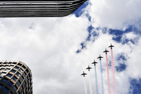 Russia Victory Day Parade Aerial Rehearsal