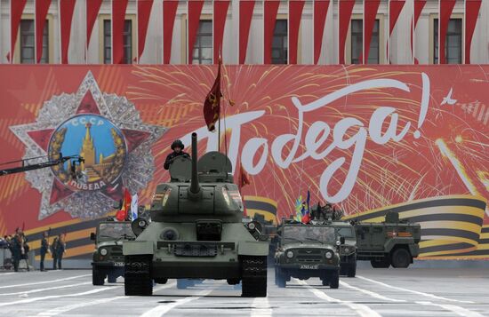 Russia St Petersburg Victory Day Parade Rehearsal