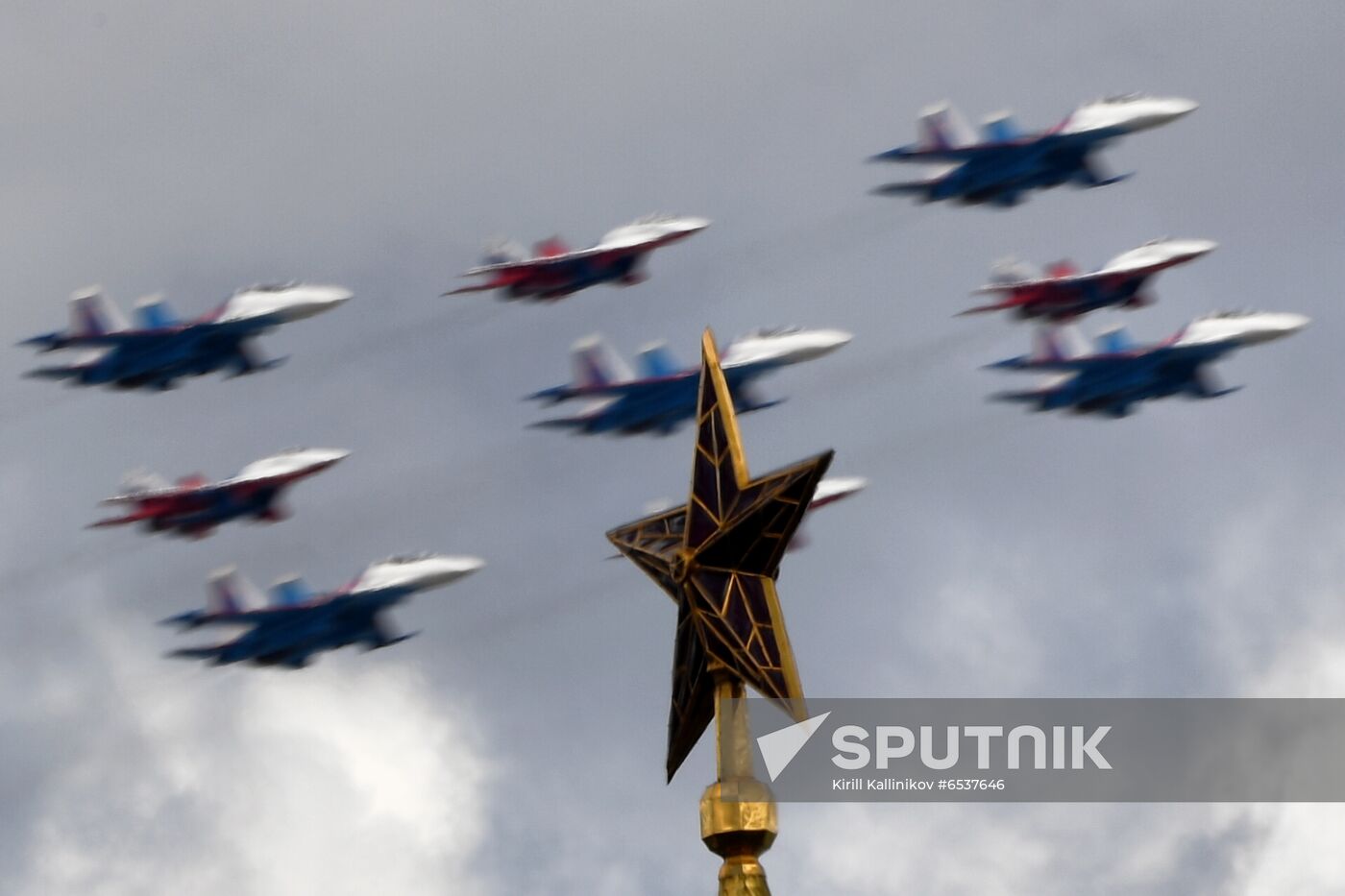 Russia Victory Day Parade Aerial Rehearsal