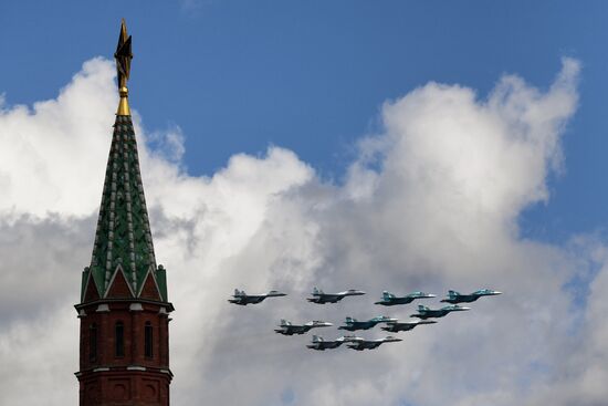 Russia Victory Day Parade Aerial Rehearsal