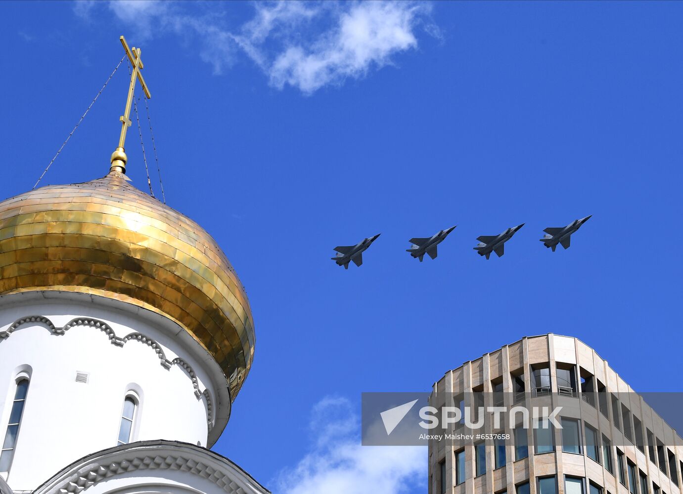 Russia Victory Day Parade Aerial Rehearsal