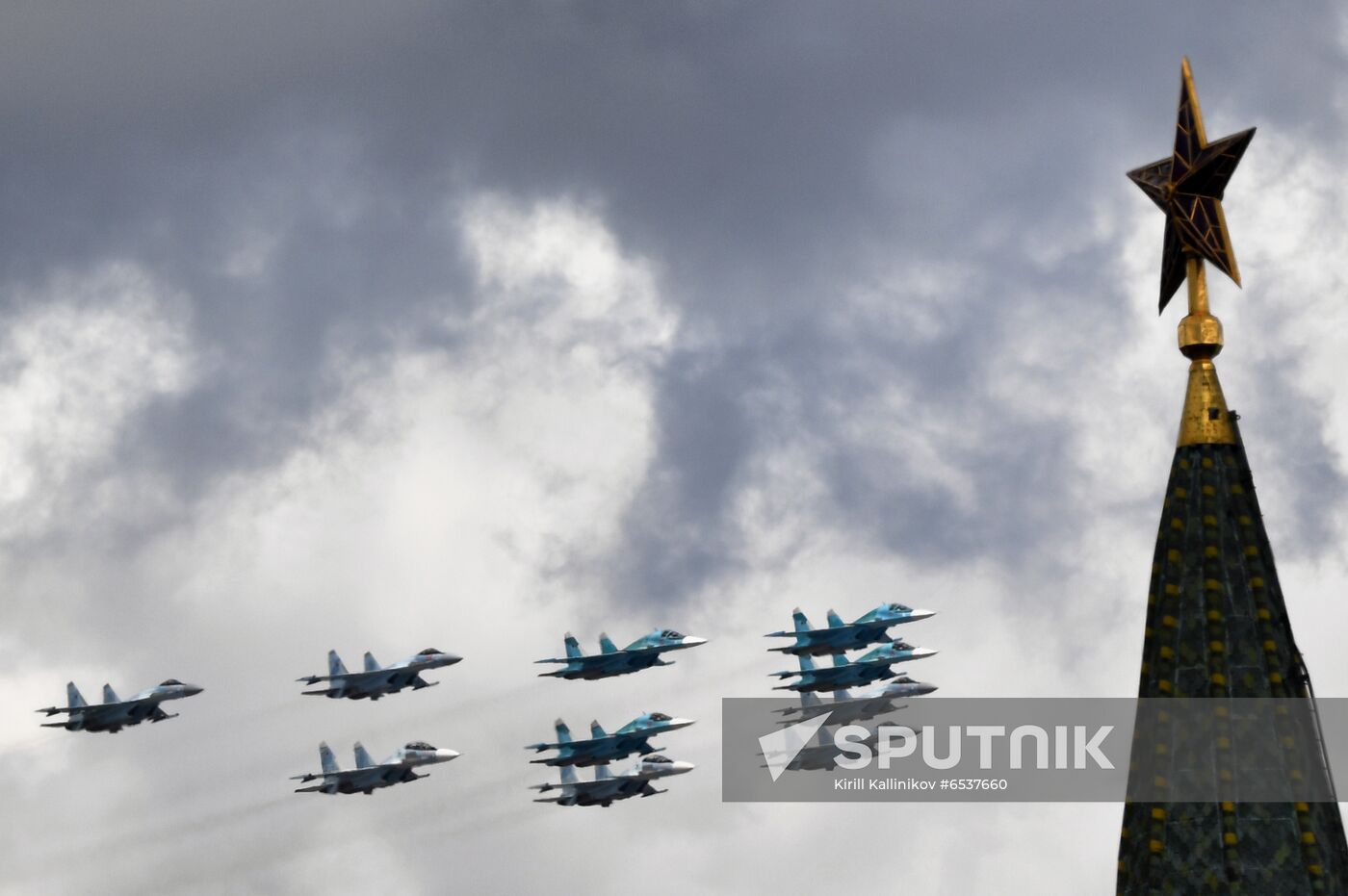 Russia Victory Day Parade Aerial Rehearsal