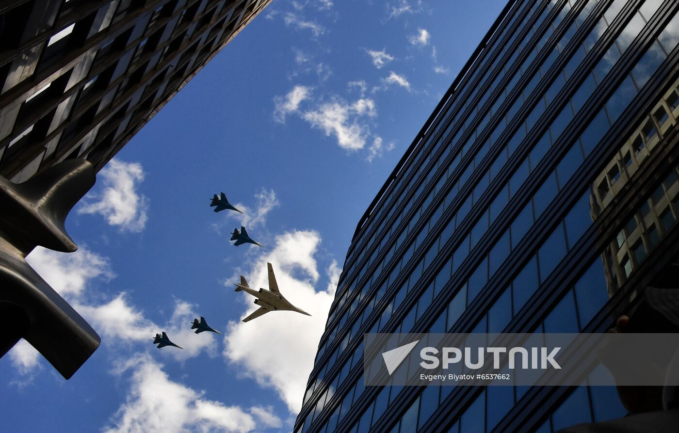 Russia Victory Day Parade Aerial Rehearsal