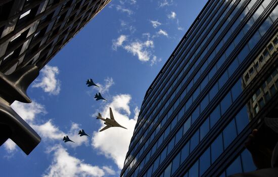 Russia Victory Day Parade Aerial Rehearsal