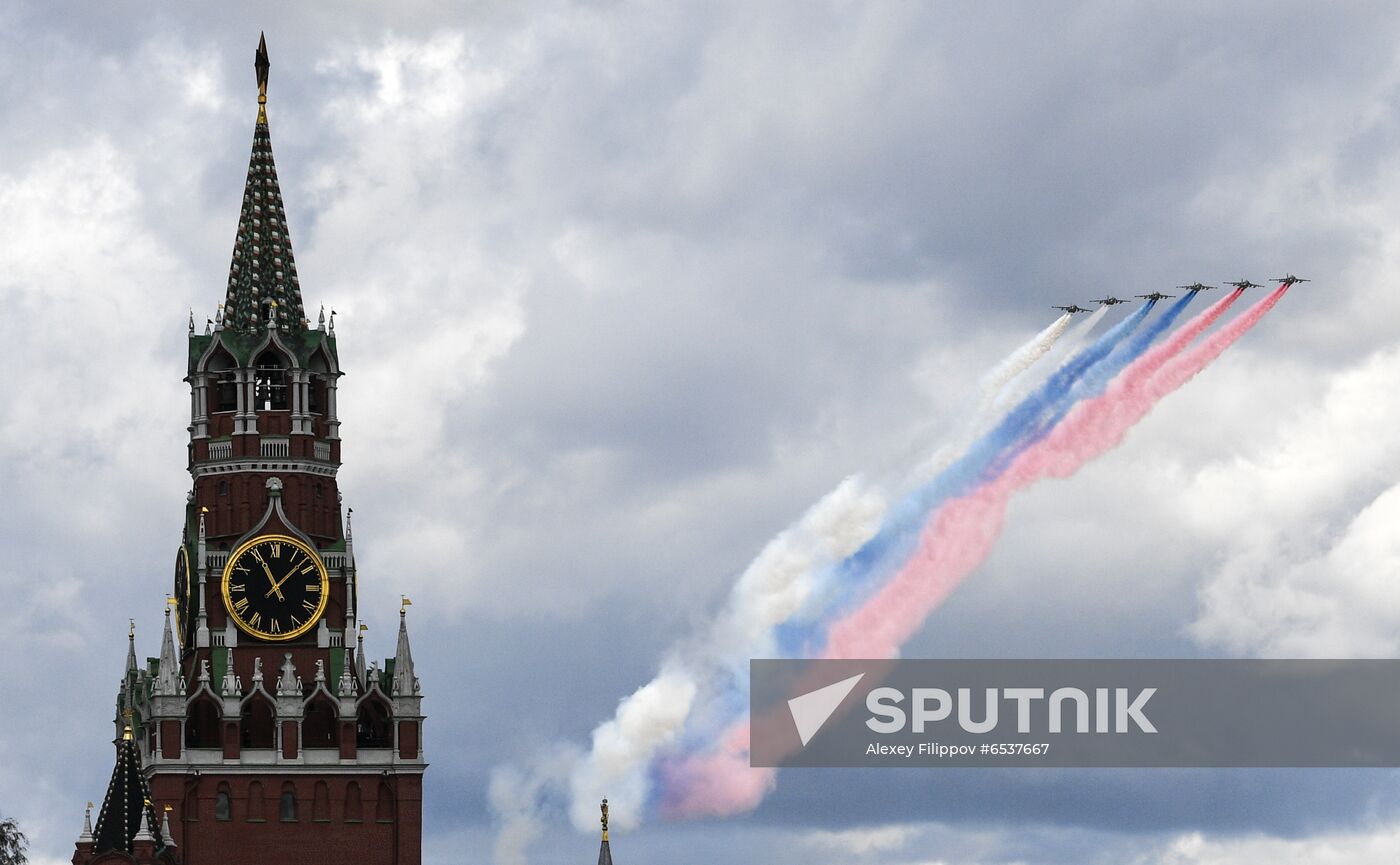 Russia Victory Day Parade Aerial Rehearsal