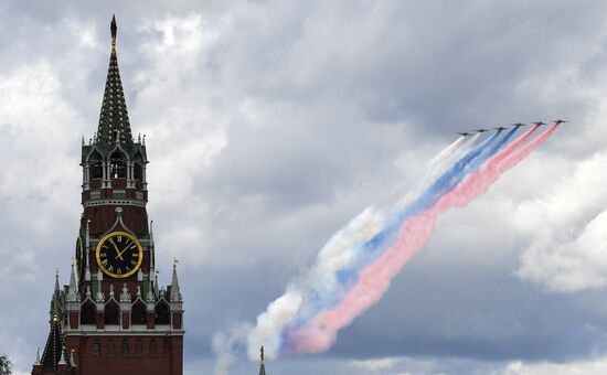 Russia Victory Day Parade Aerial Rehearsal