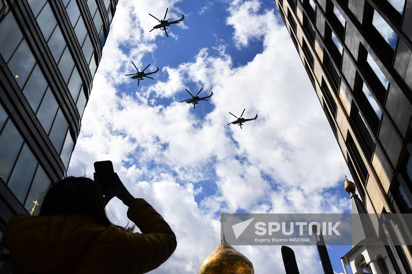 Russia Victory Day Parade Aerial Rehearsal
