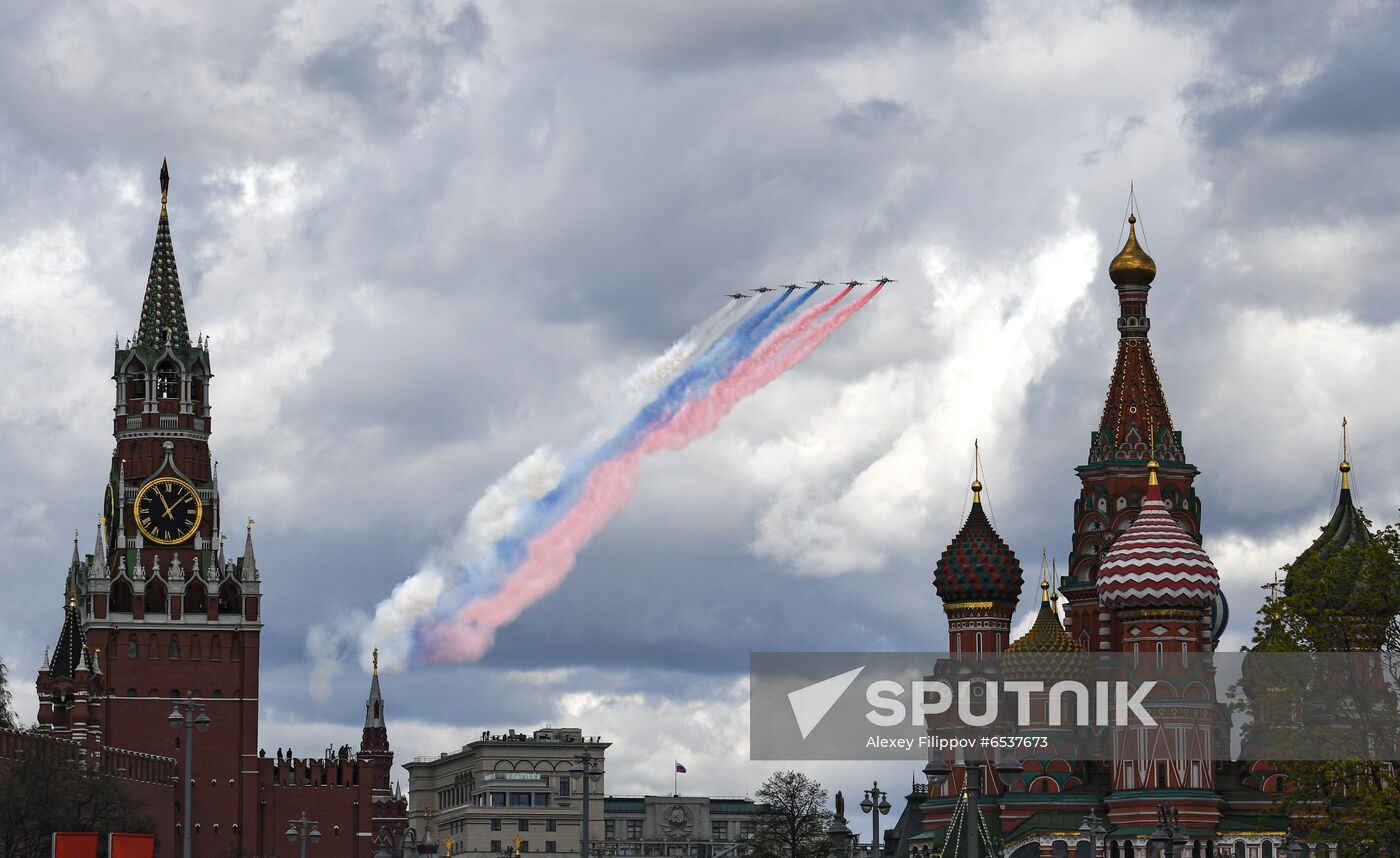 Russia Victory Day Parade Aerial Rehearsal