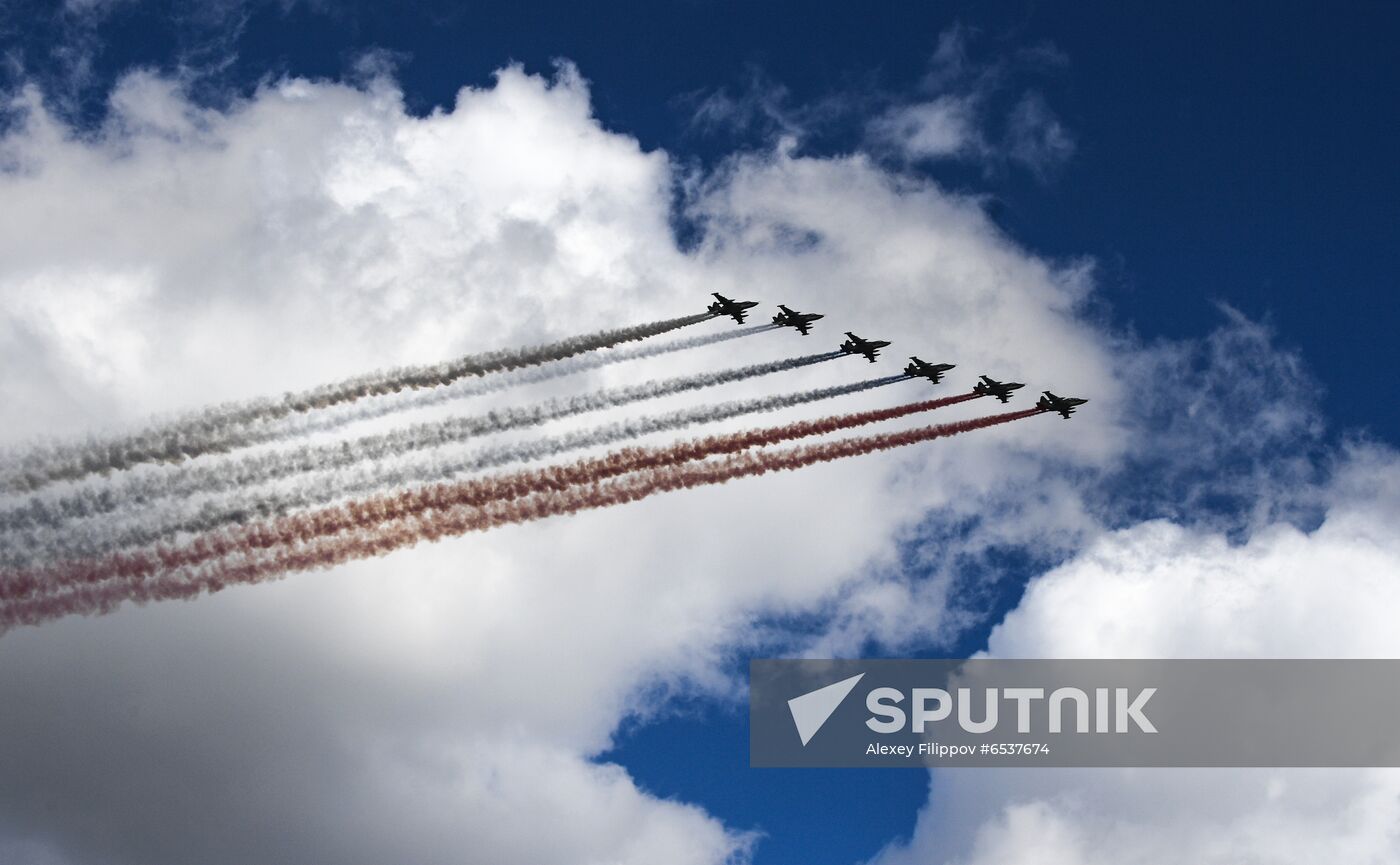 Russia Victory Day Parade Aerial Rehearsal