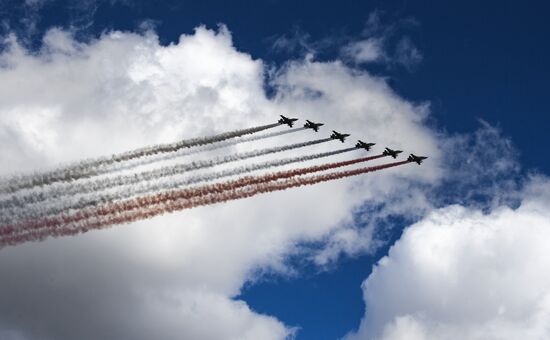 Russia Victory Day Parade Aerial Rehearsal