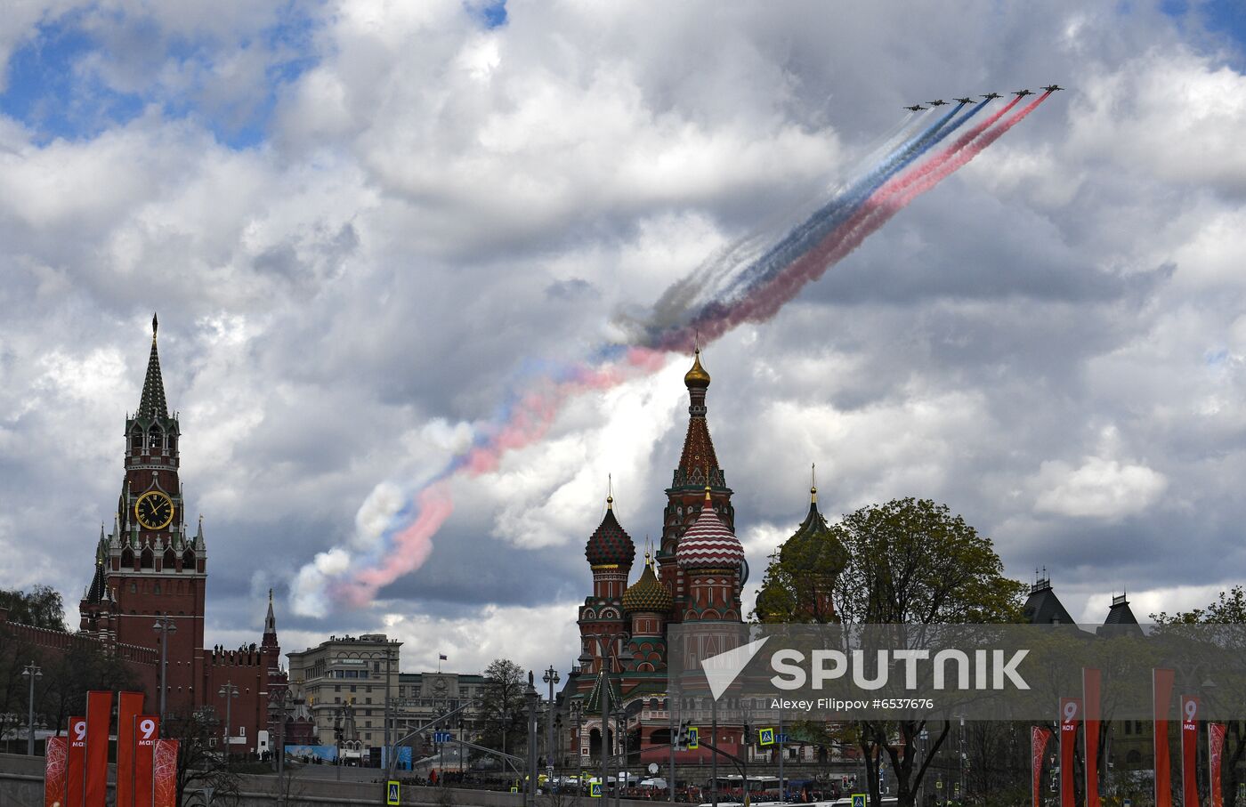 Russia Victory Day Parade Aerial Rehearsal