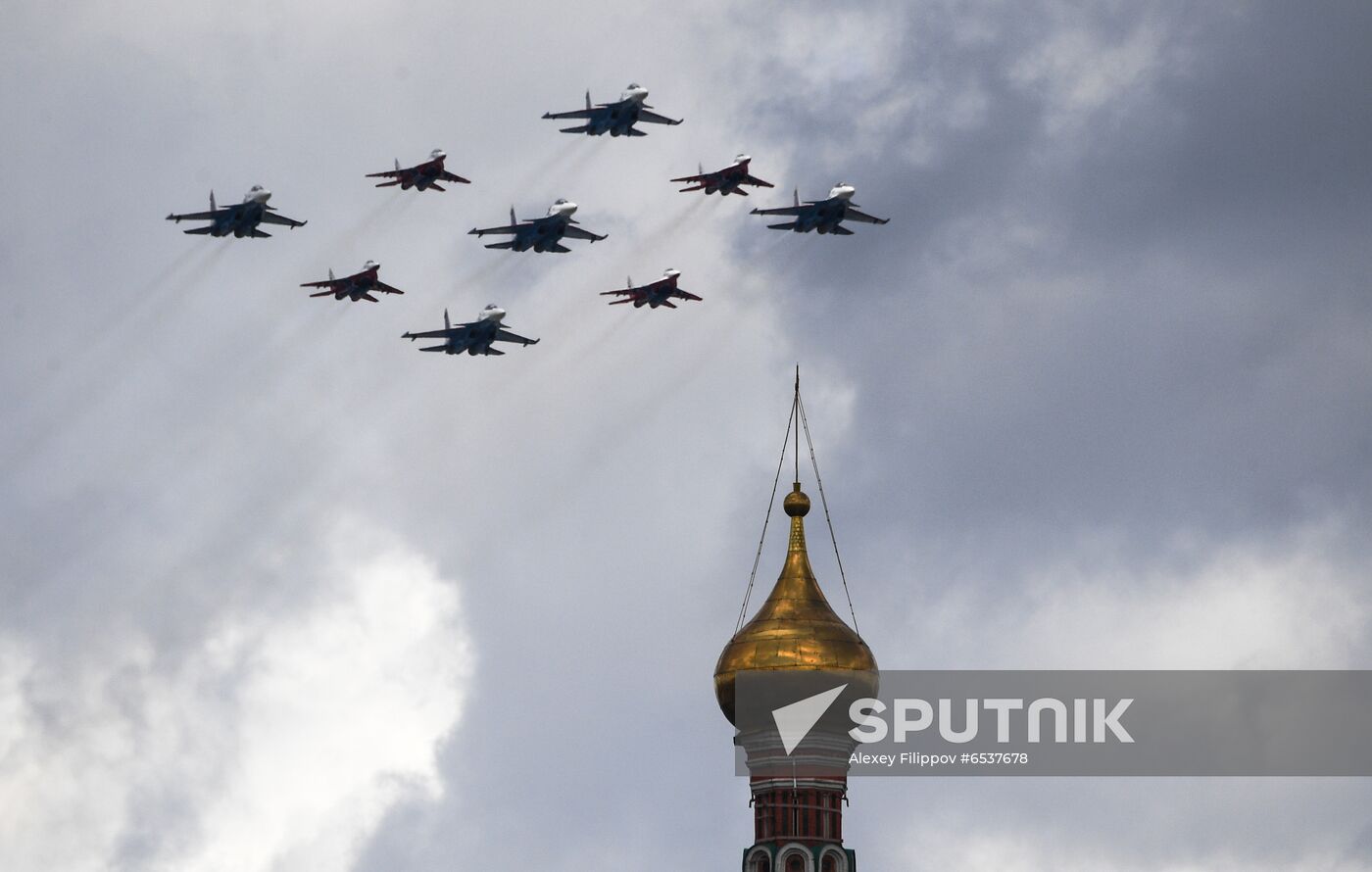 Russia Victory Day Parade Aerial Rehearsal