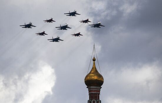 Russia Victory Day Parade Aerial Rehearsal