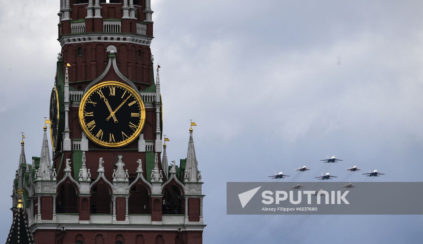 Russia Victory Day Parade Aerial Rehearsal