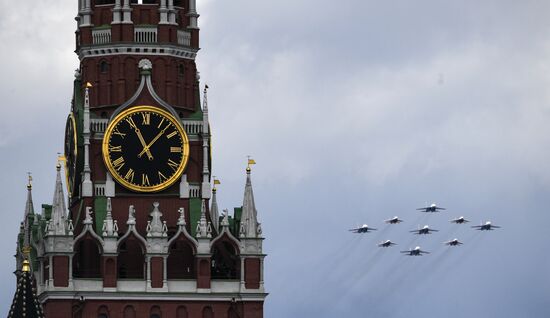 Russia Victory Day Parade Aerial Rehearsal