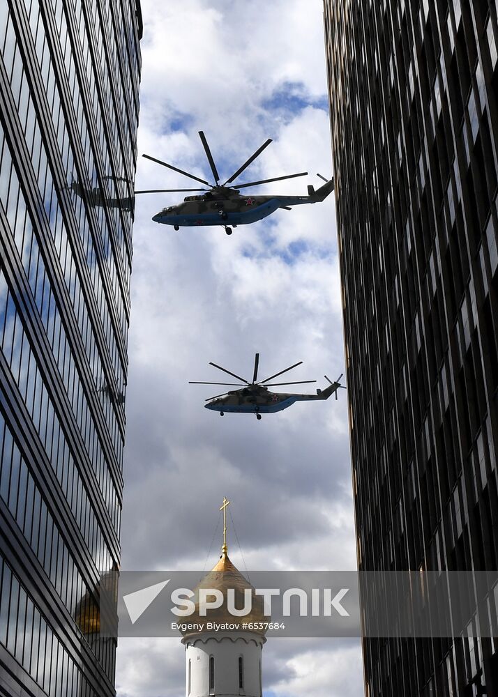 Russia Victory Day Parade Aerial Rehearsal