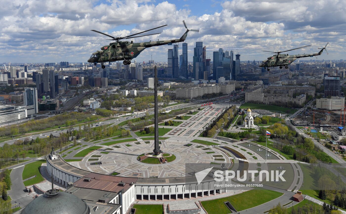 Russia Victory Day Parade Aerial Rehearsal