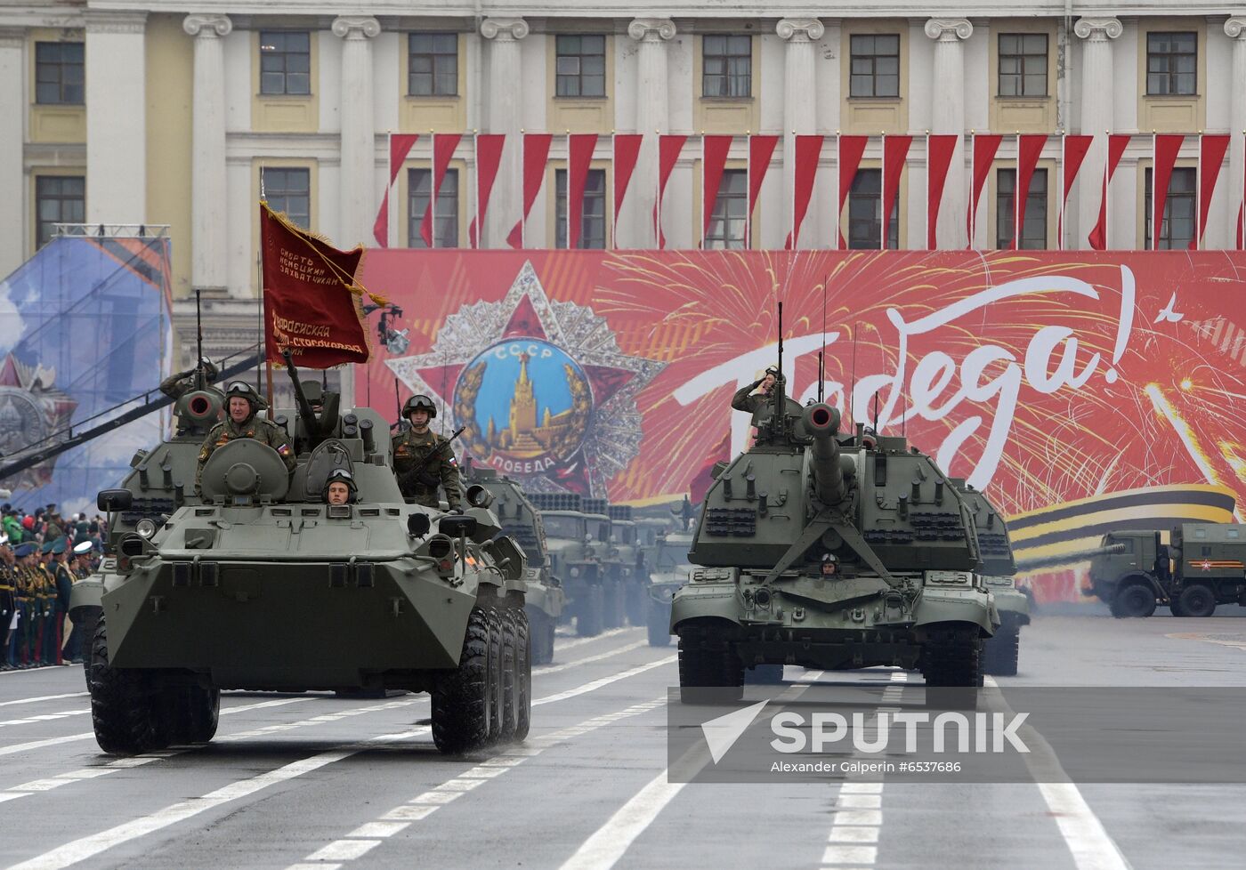 Russia St Petersburg Victory Day Parade Rehearsal