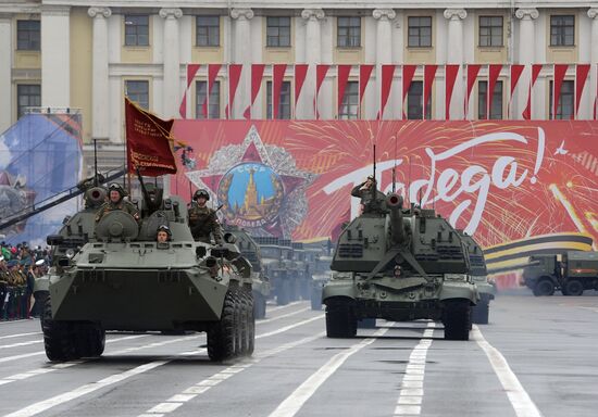 Russia St Petersburg Victory Day Parade Rehearsal