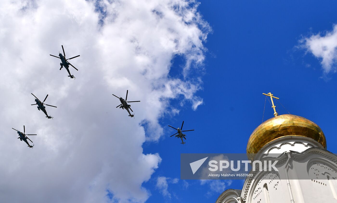 Russia Victory Day Parade Aerial Rehearsal