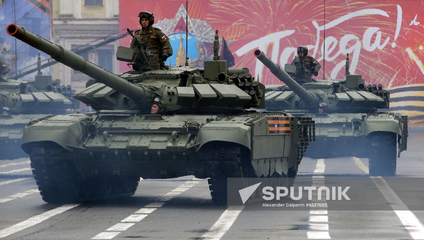 Russia St Petersburg Victory Day Parade Rehearsal