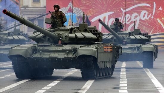 Russia St Petersburg Victory Day Parade Rehearsal